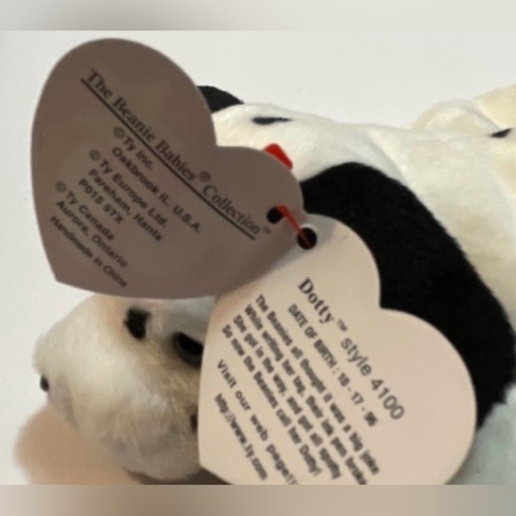 Ty Beanie Babies Original Dotty The Dalmation Dog PVC RARE - Picture 2 of 6